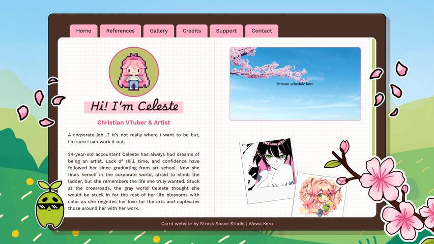 Carrd for @celestiumart